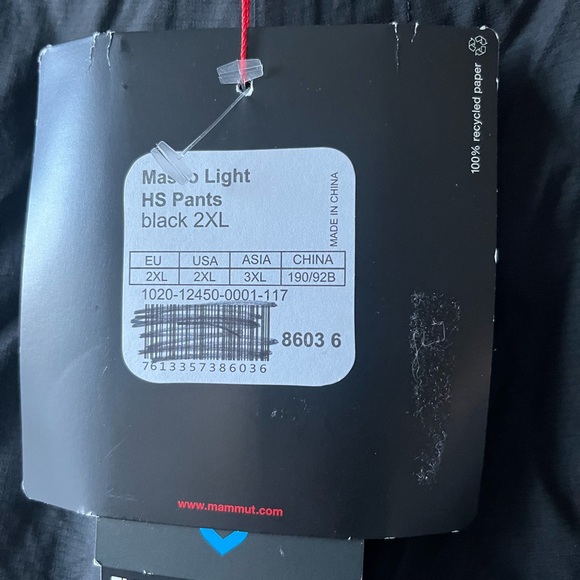 Mammut pants 2x new with tags - Picture 5 of 6